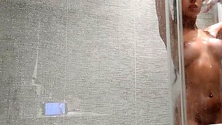 Horny Latina Teen with Big Ass and Tits in the Shower
