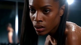 Ebony Babe Hot Gym Fuck Session