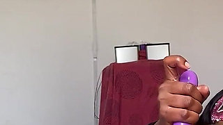 Sexxxysplash in Fishnets and Pick Mask Fuck Dildo Hard, Creamy Solo Masturbation