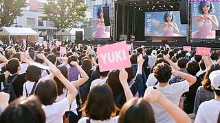 Chinese Idol Yuki trying the Newest Vibrator in Public