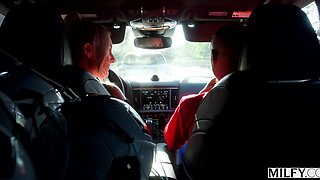 Sexy Buxom Blonde MILF Sucks & Rides Her Soccer Trainer's BBC To Make the Man Recover After the Fall