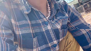 pee on the ground near truck wheel