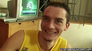 Big tits mature double penetration POV