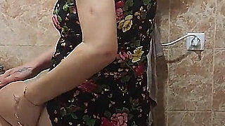 Pussy and Ass Masturbation in Bathroom