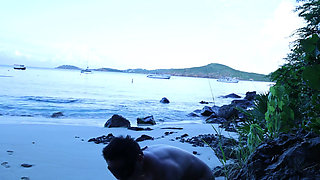 Morning Waves & Muscle Craves: Oceanfront Strip Tease