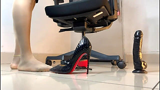Office Clerk BBC Trampling in High Heels - One