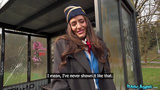 Shy Flight Attendant Seduced by Public Agent during Layover - Cum Fly With Me - Coco Bae and Martin Gun