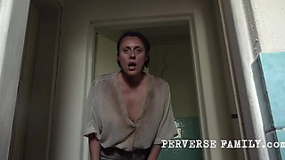 Teen and MILF become sex slaves in depraved step family