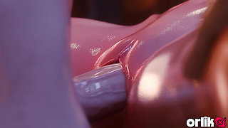 D.va Washroom Gangbang - Shared with Two Guys Overwatch 3D Animation