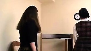 Fetish lesbian masseuse gropes her a tender teen