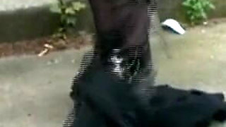 Sexy blonde humiliating pussy, pinching ass, whipping in bondage