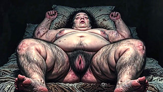 Horny Fat BBW Hairy Pussy Solo Masturbation - Moaning Wet Bush Orgasm