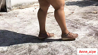 India Curvy Girl in White Jacket Strips for the Camera