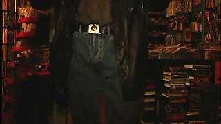 Girl working at erotic shop sucking my dick