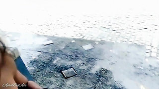 Amateur Outdoor Piss Drinking With Fit April BigAss
