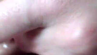 Playing with My Cute Shaved Holes Under Blue Panties