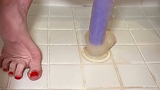 Pissing on and Fucking My Dildo in the Shower