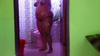 When My Stepmom Shower in My Toilet Without Lock Door, I See Her Big Ass & Huge Tits Naked Body Then I Fuck Her After Shower
