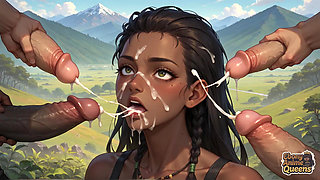 Ebony Goddess Blowage Outdoors! Naked, Slutty, Sexy, and Hot!