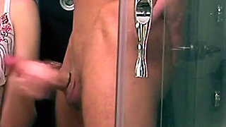 Penny to Turned on Her Man and Denial His Orgasm in the Shower Cabin