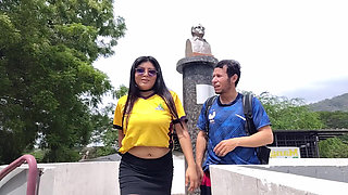 Hot Colombian woman having sex with a hot handsome French man