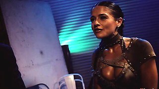 Crazy gangbang fuck with a long-legged brunette Ryan Reid