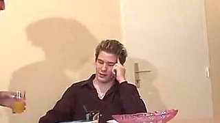 Cougar stepmom seduces a young friend of her stepson