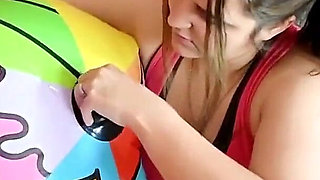 Ride and Deflate Beachball with Leggings - Bunny Looner