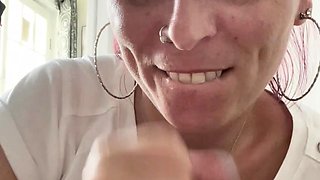 Very yummy amateur redhead blowjob