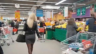 Russian MILF Public Lesbian Fuck with Huge Cucumber to Squirt