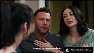 Pregnant Wife Gets Horny While Watching Hubby Cheat With The Prenatal Instructor