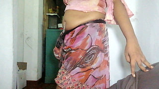 Desi Maid Dressed with Wife's Sexy Outfit and It Was Reviling Desi Big Assets Wanted Him to Fuck Her
