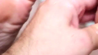 Hot MILF Foot Fetish Footjob: Pizza Delivery Guy Cums on My Soles After Fucking My Feet