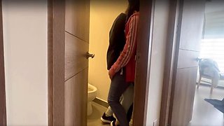 Lesbian Encounter: Catching My Friend in the Gym Bathroom for Hot Pussy Licking and Intense Orgasm