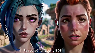 Jinx and aloy - lesbian