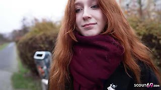 GERMAN SCOUT - Redhead Alice Seduce Lovemaking