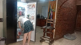 Kitchen sex with biker