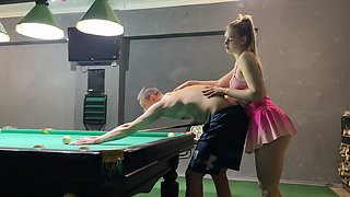 Wrestling Surrender: She Grinds Me Down on Pool Table