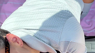 Mornign Fit in Public Finished with Quickie Fuck in Car Trunk
