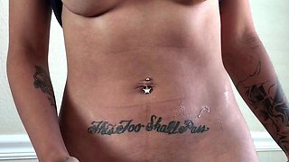 Blonde tight pussy babe solo toy fun in glamour masturbation