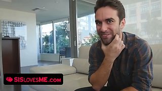 Sis Loves Me - perv brother and his friend take turns hardcore his hot stepsis