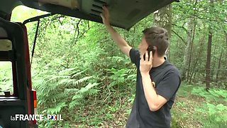 Lesbian Car Mechanic Sucks Off Clients Tits Then Fucks Her Like Slut