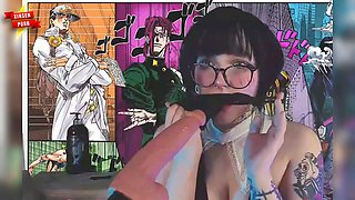 Make-up, suck off, spit