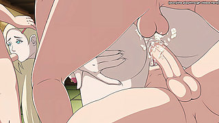 Naruto: Kunoichi Trainer - Slutty 18yo Blonde Teen Ino Yamanaka Triple Penetration Gangbang. All Holes Creampied