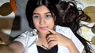 Wild college girl shows off her luxurious tits