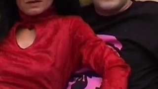 Hot Skinny Masked Wife with Big Nipples Fucked and Cumshot on Hairy Pussy by Big Amateur Cock