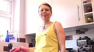 Housewife Alexia Plays For You in the Kitchen