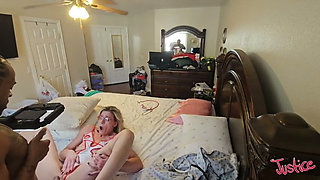 Nurse Charlie Nurses Big Black Cock to Life & Takes Pussy Full of Cum