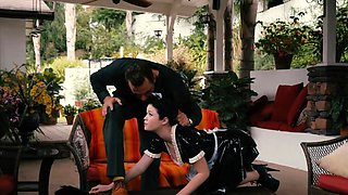 Little Latex Maid Submits to Her Master