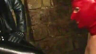 Dominates bondage and guillotine